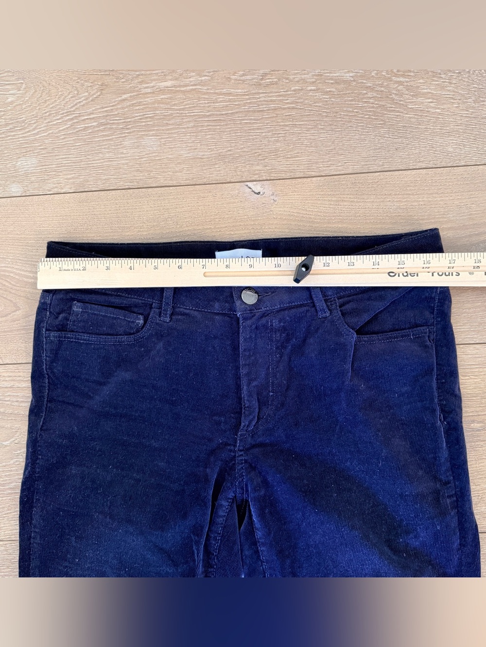 LOFT Dark Navy Soft Corduroy Mid Rise Curvy Skinny 5-Pocket Pants Size 28/6 - Picture 5 of 8